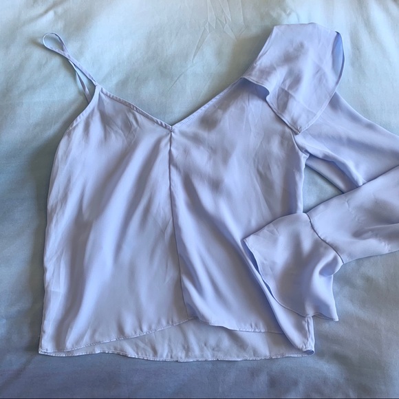 ASOS Semi Sheer One Shoulder Blouse - Picture 2 of 8